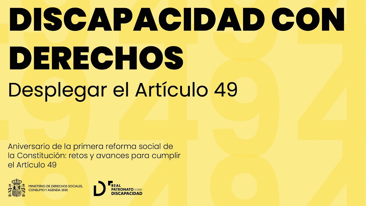 Cartel del acto 'Discapacidad con derechos'