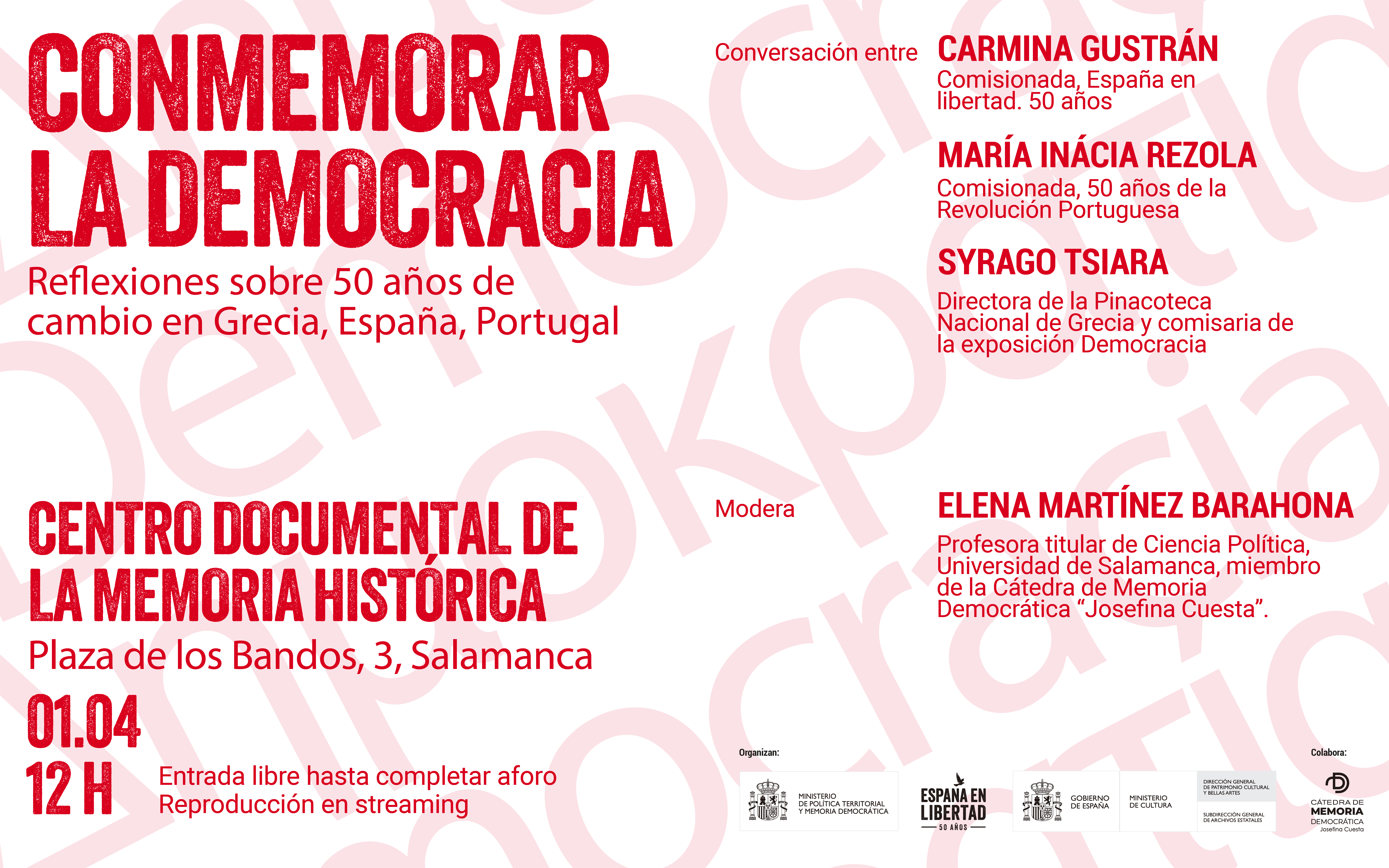 Conmemorar la democracia 