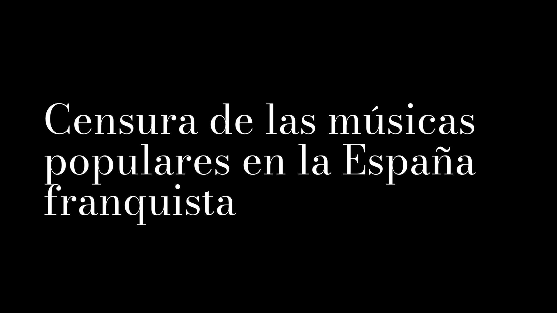 Censura de las músicas
