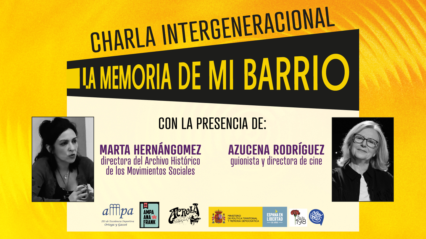 Imagen Charlas intergeneracionales: “Las historias que no me contaron” con Azucena Rodríguez y Marta Hernángomez