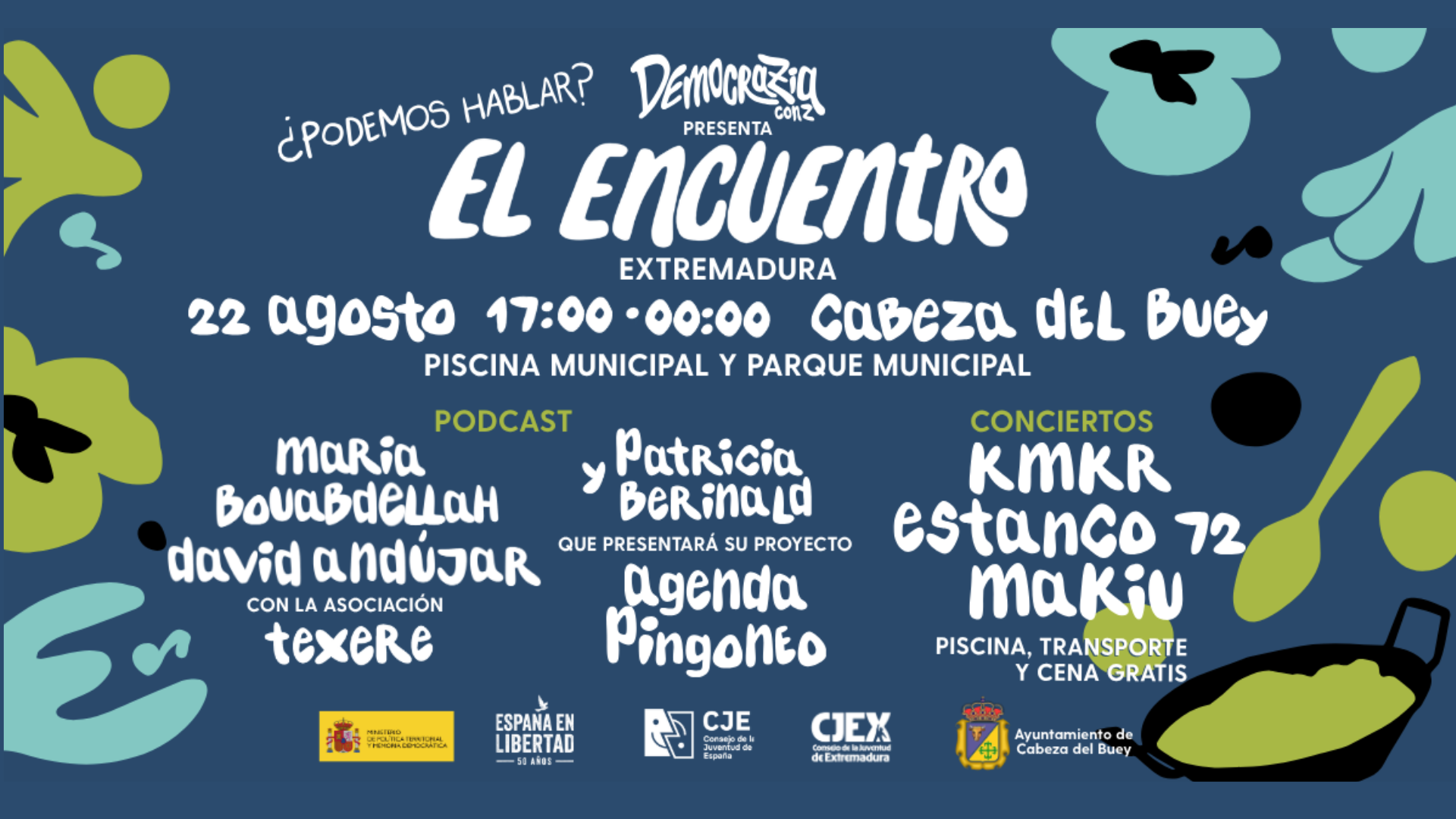 Imagen El Encuentro llega a Extremadura: música, juegos en la piscina y un podcast en directo para que la juventud experimente, participe y reflexione sobre su papel en la democracia