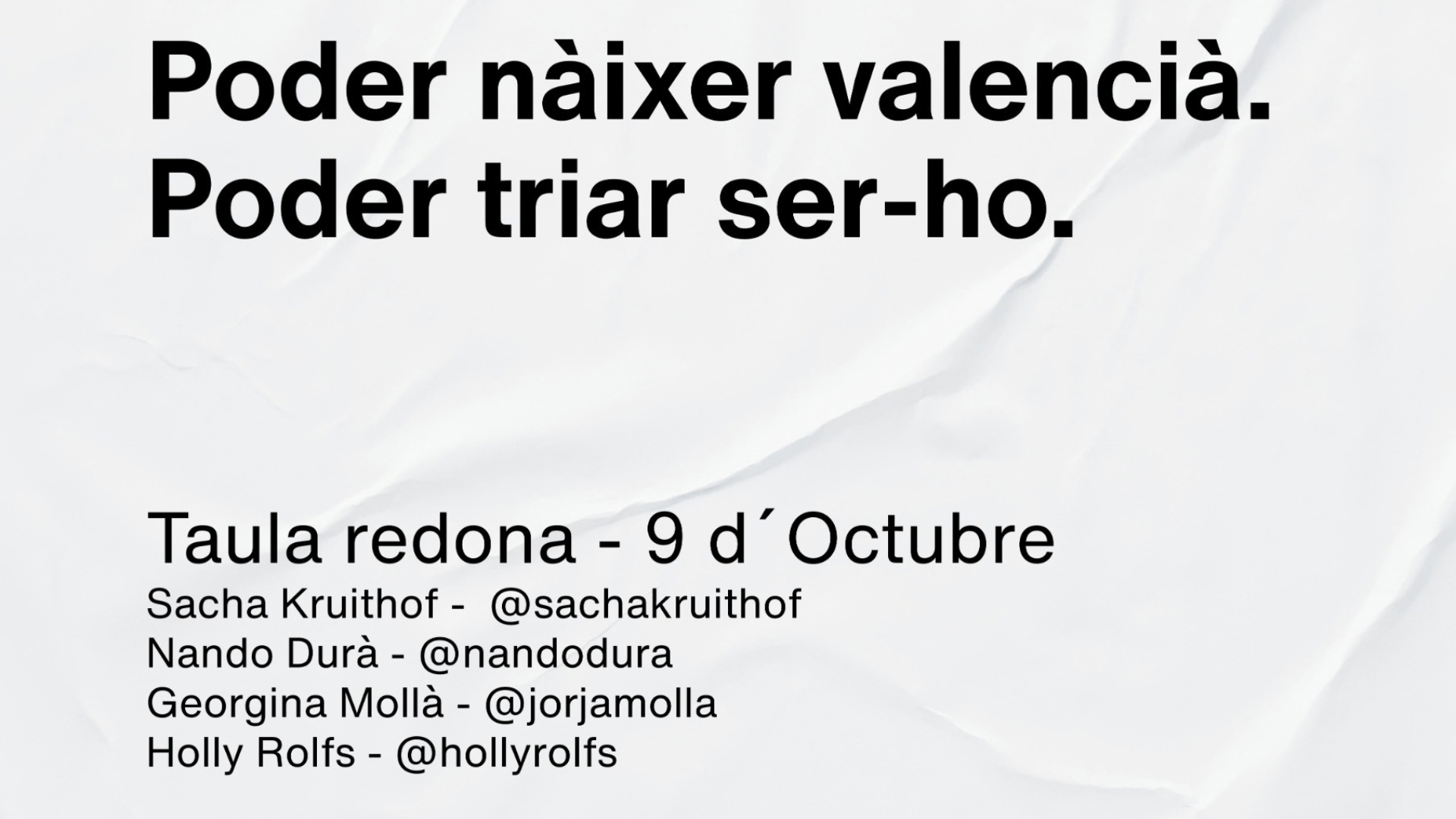 Imagen Poder nàixer valencià. Poder triar ser-ho