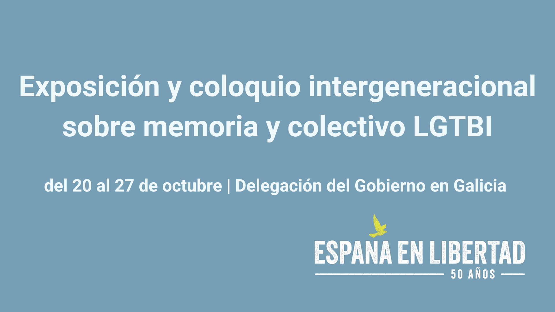 Imagen Exposición y coloquio intergeneracional sobre memoria y colectivo LGTBI