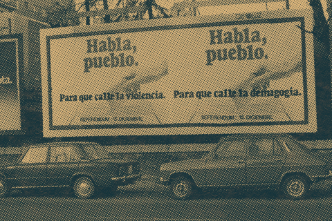 Cartel habla, pueblo, habla